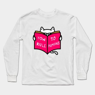 Cat Reading a Book Long Sleeve T-Shirt